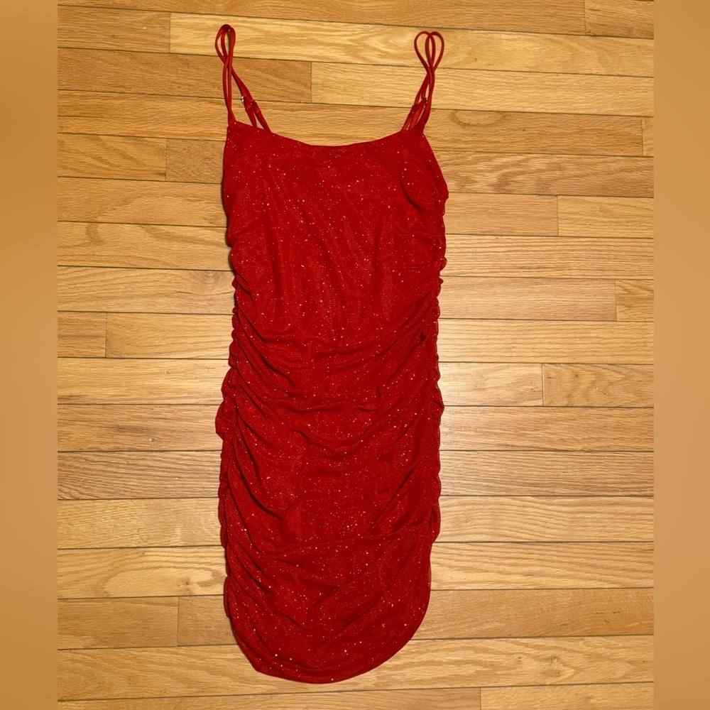 Lucy in the Sky Red Sparkly Dress Size Medium